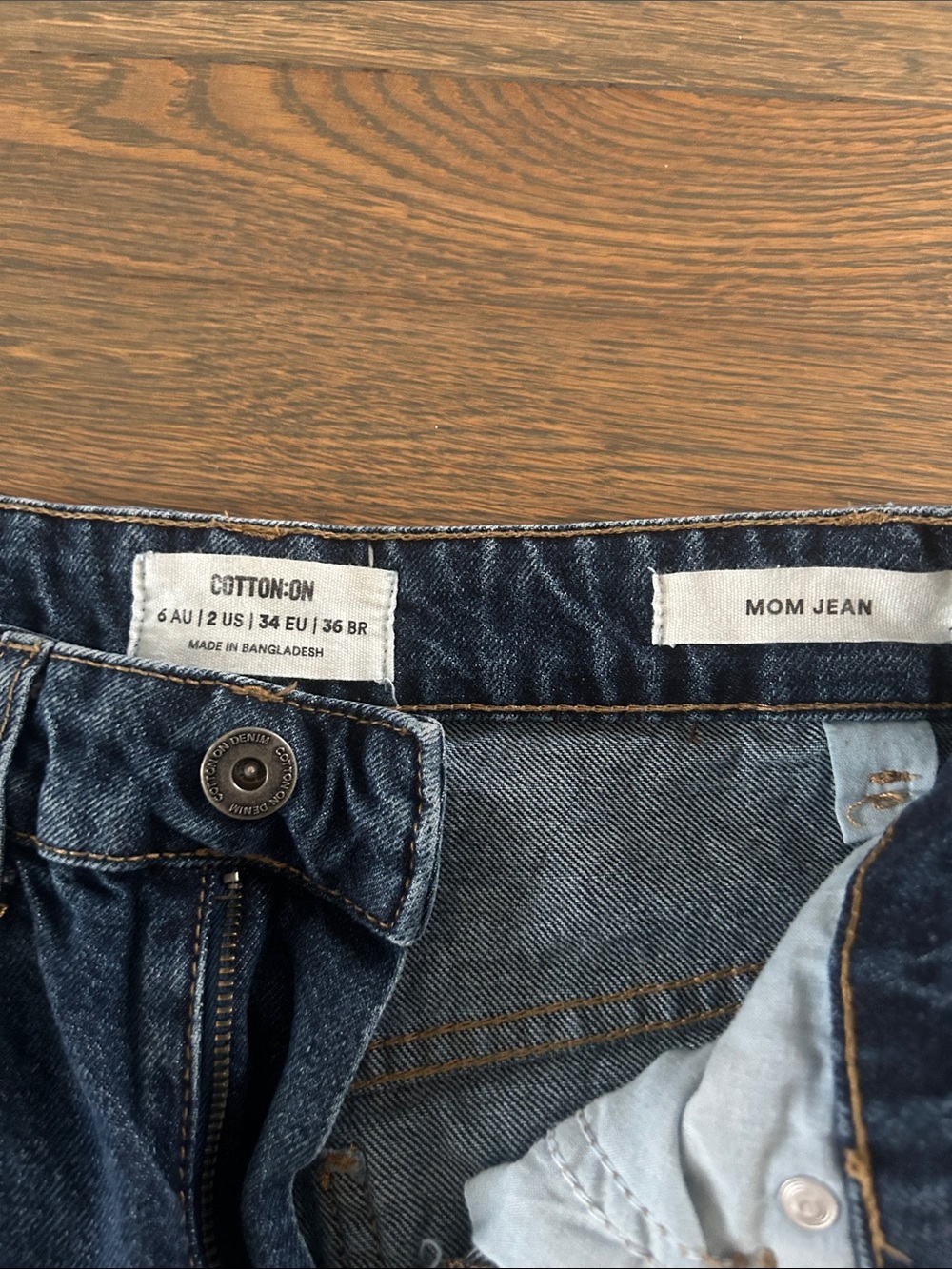 Cotton On Navy High-Rise Straight Jeans - Picture 2 of 5